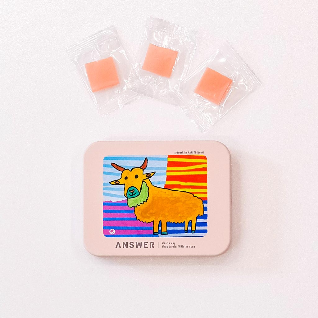 限定缶入り 紙せっけん ローズ【ハーフサイズ】　20枚入