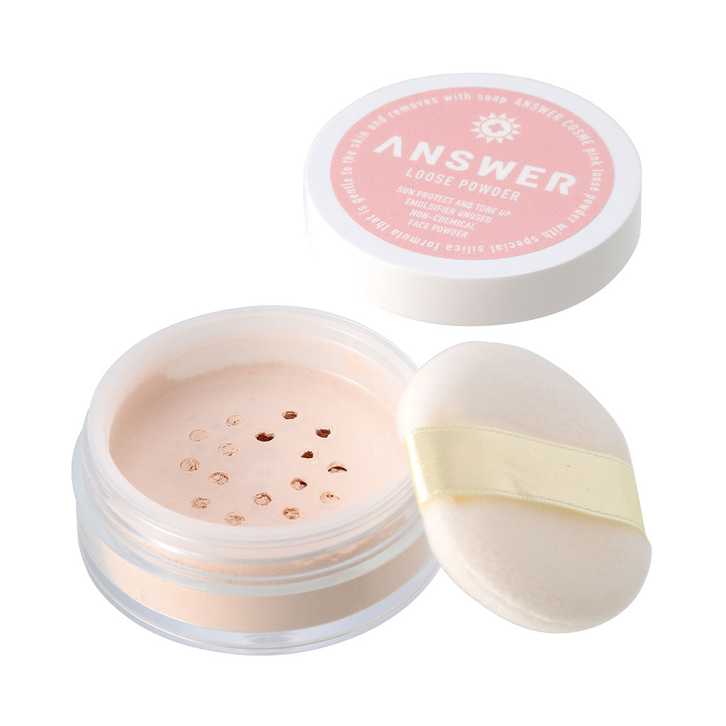 石鹸で落とせるルースパウダー（ピンク）｜ SPF20｜ふんわり仕上がり